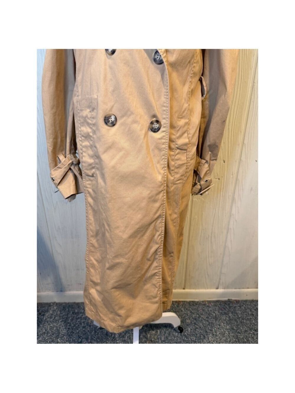 Avec Les Filles Beige Trench Coat Women's M - Picture 3 of 9